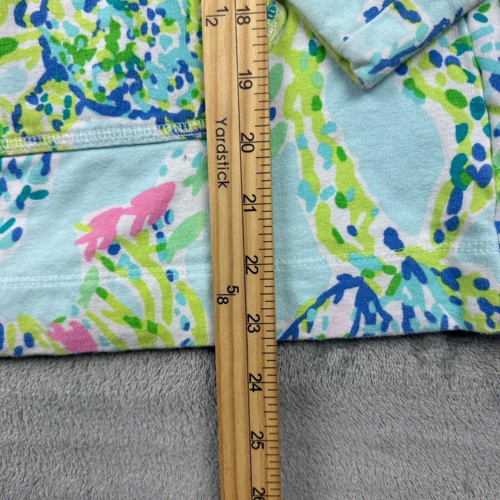 Lilly‎ Pulitzer Skipper Popover Womens XXS Blue Green Half Zip Sweatshirt 33261 - Picture 6 of 7